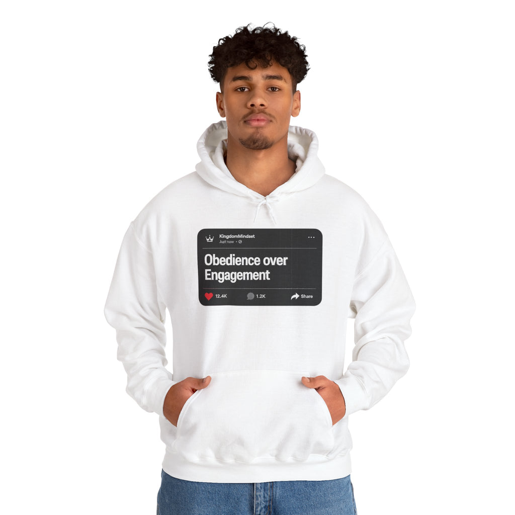 Obedience over Engagement- HOODIE (DARK MODE)