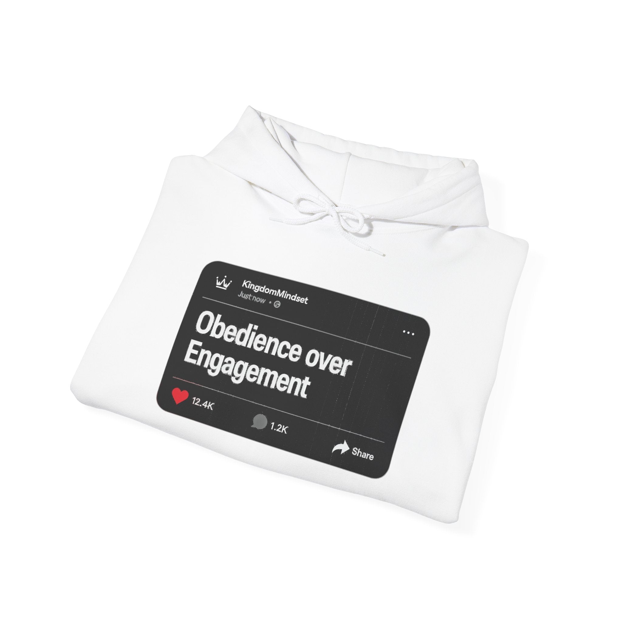 Obedience over Engagement- HOODIE (DARK MODE)