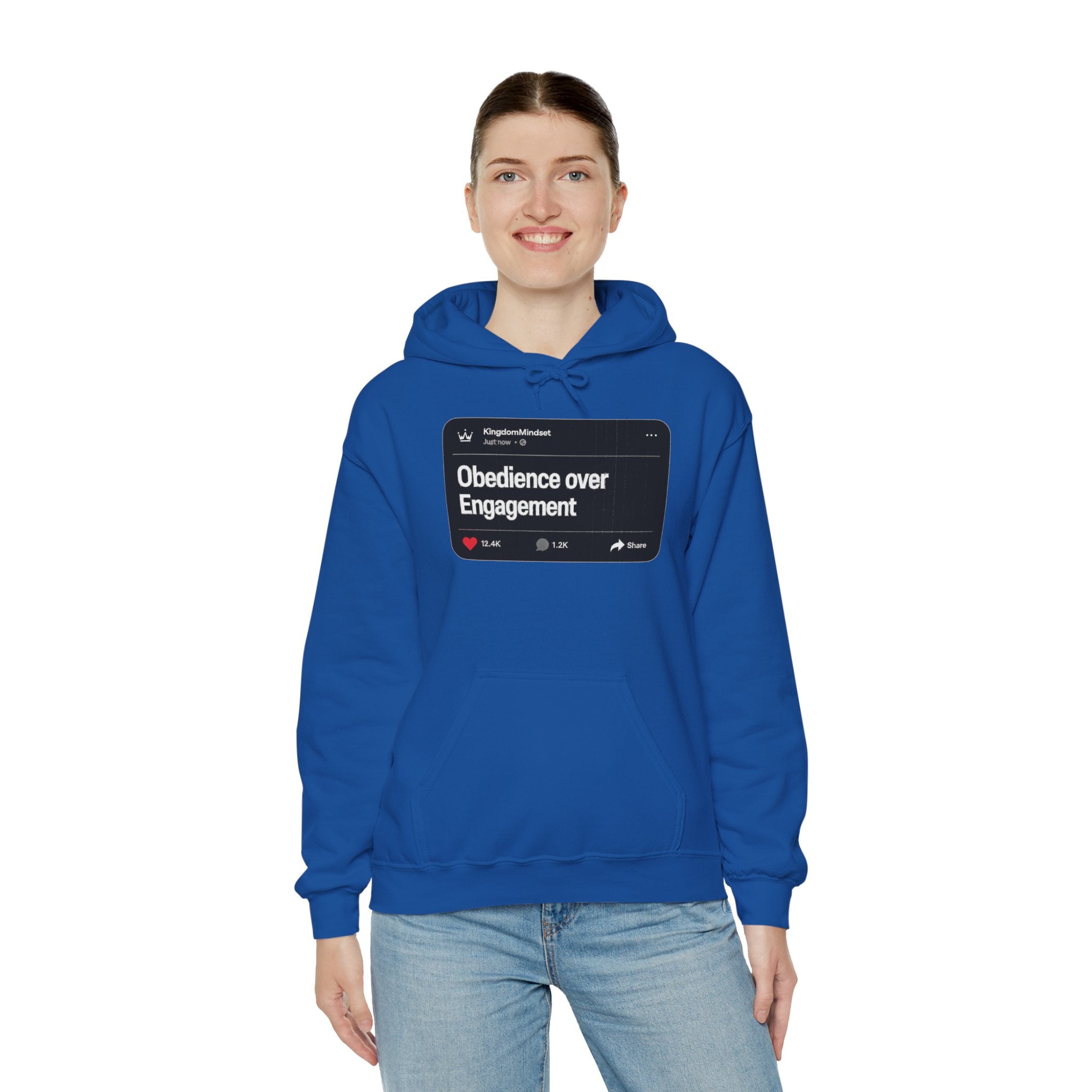 Obedience over Engagement- HOODIE (DARK MODE)