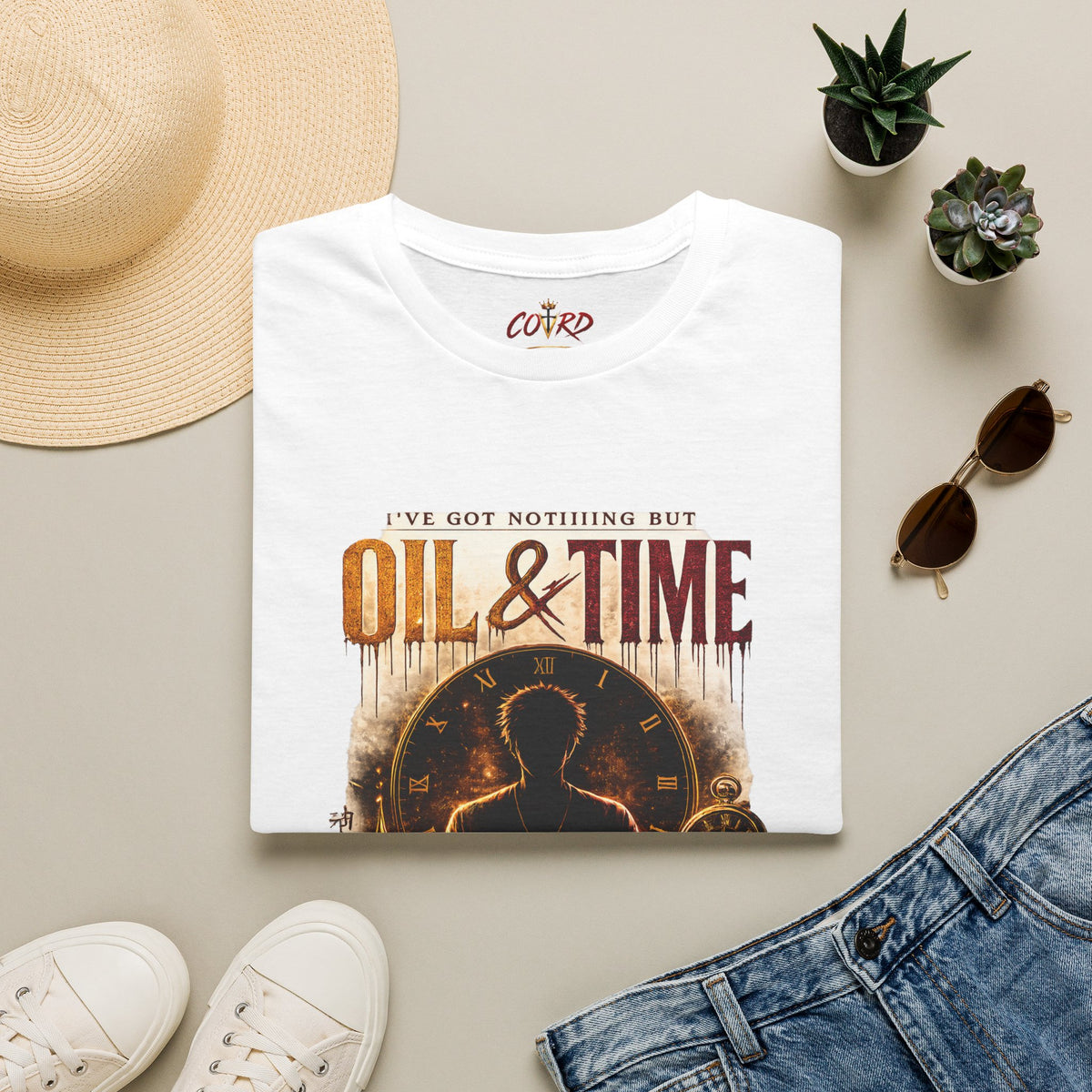 Oil & Time Clock Graphic T-Shirt