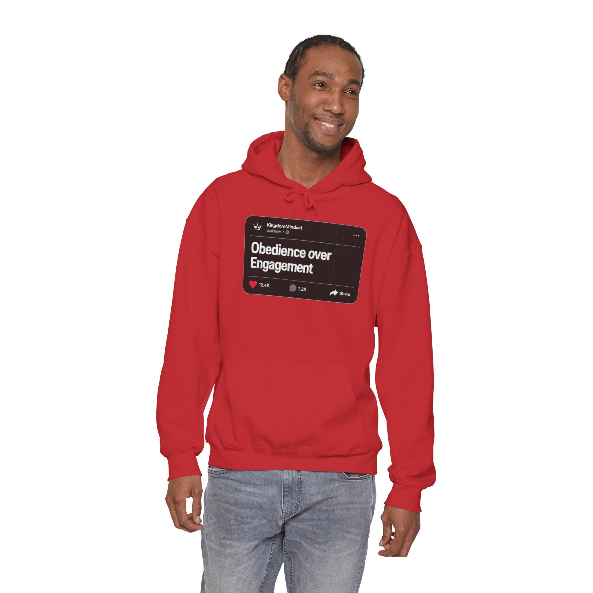 Obedience over Engagement- HOODIE (DARK MODE)