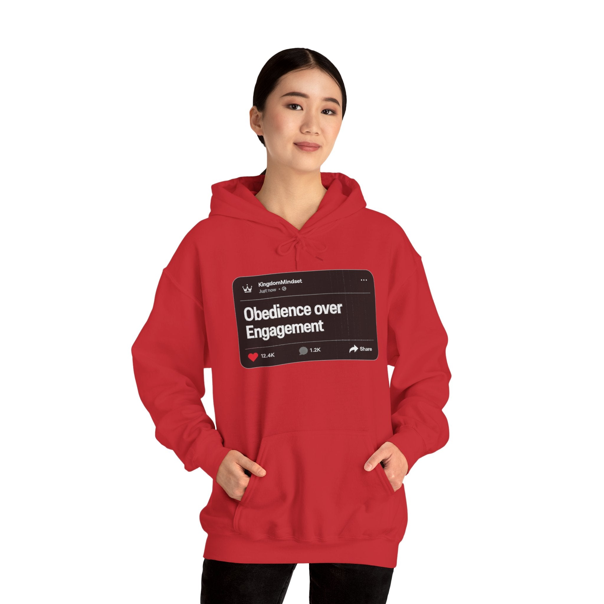 Obedience over Engagement- HOODIE (DARK MODE)