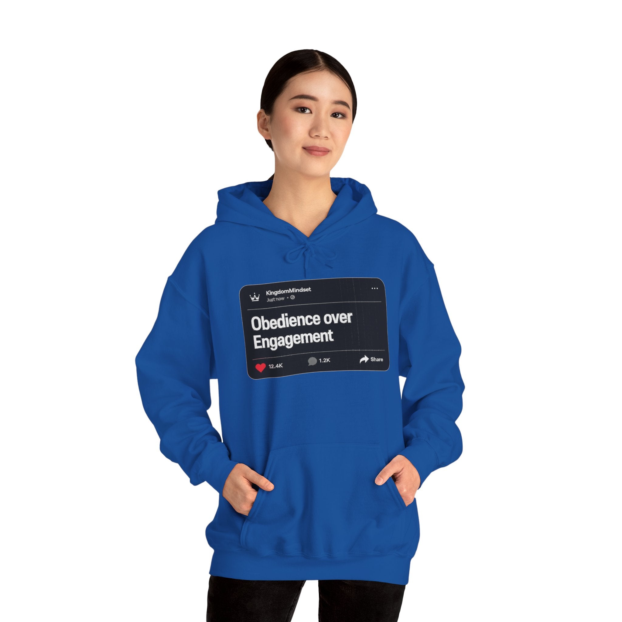 Obedience over Engagement- HOODIE (DARK MODE)