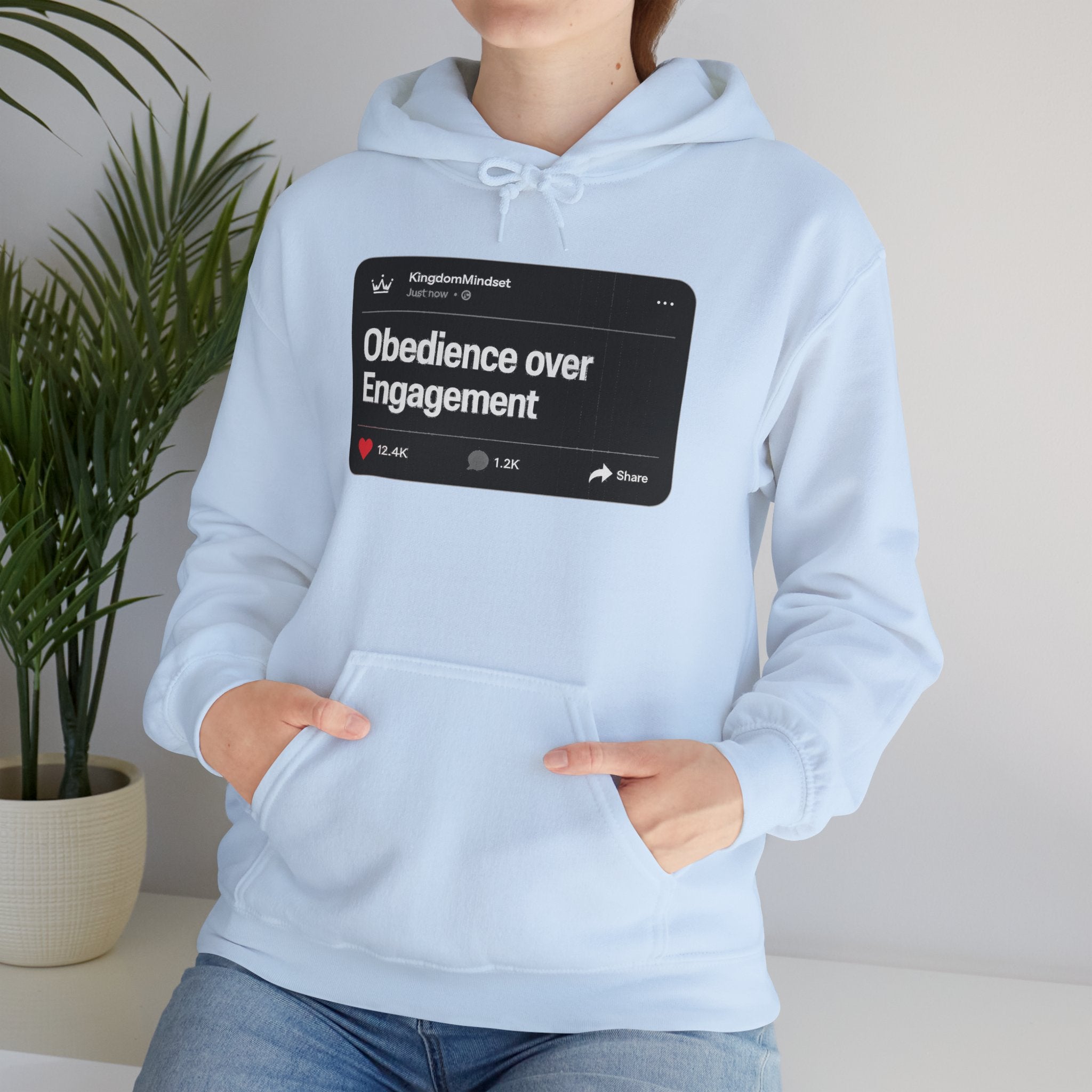 Obedience over Engagement- HOODIE (DARK MODE)