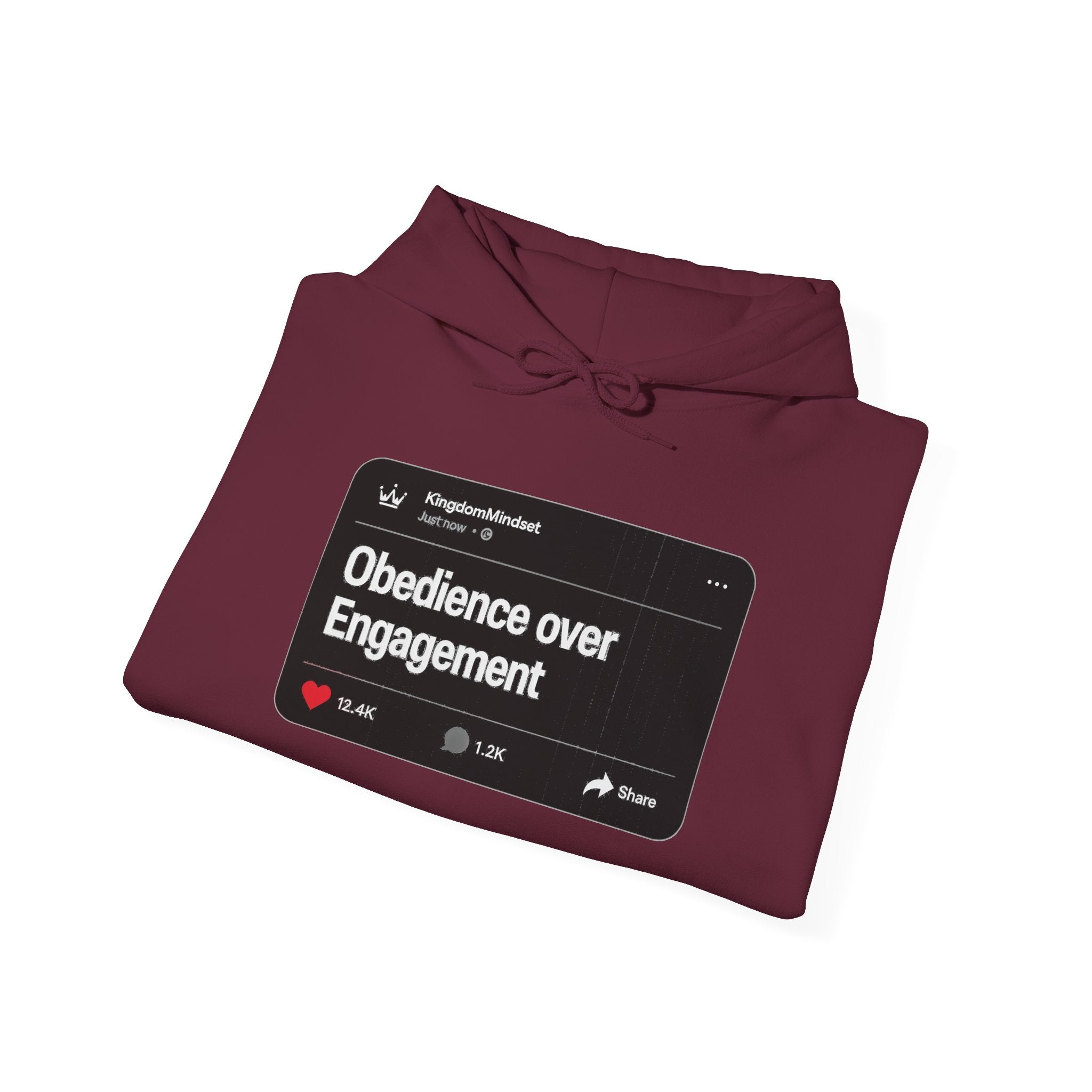Obedience over Engagement- HOODIE (DARK MODE)