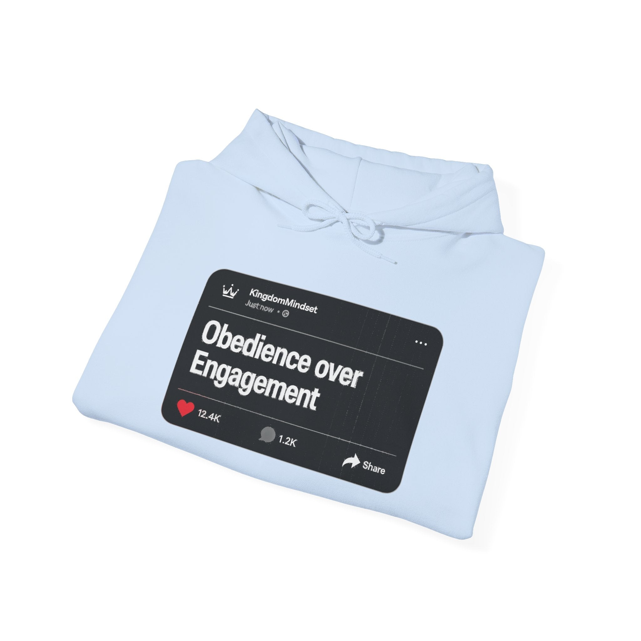 Obedience over Engagement- HOODIE (DARK MODE)