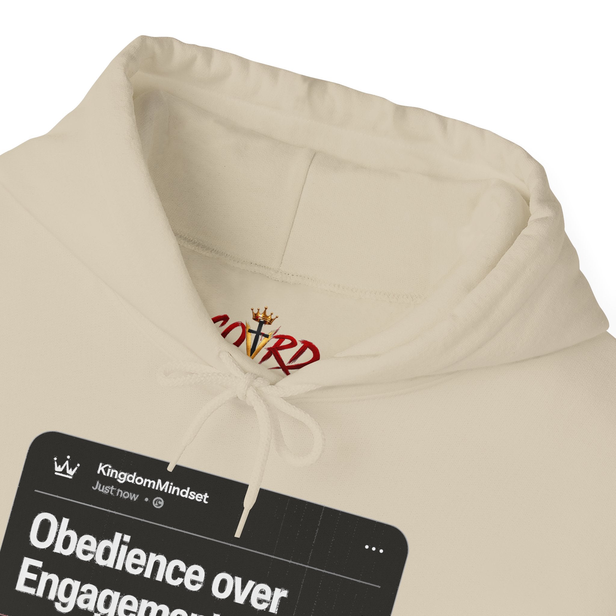 Obedience over Engagement- HOODIE (DARK MODE)