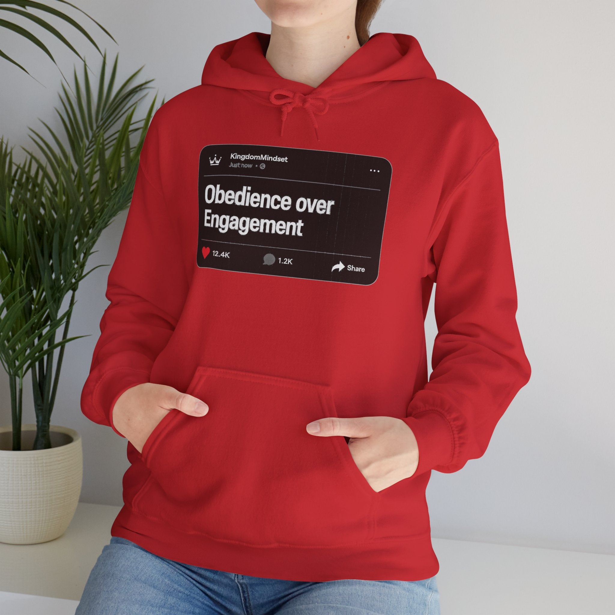 Obedience over Engagement- HOODIE (DARK MODE)