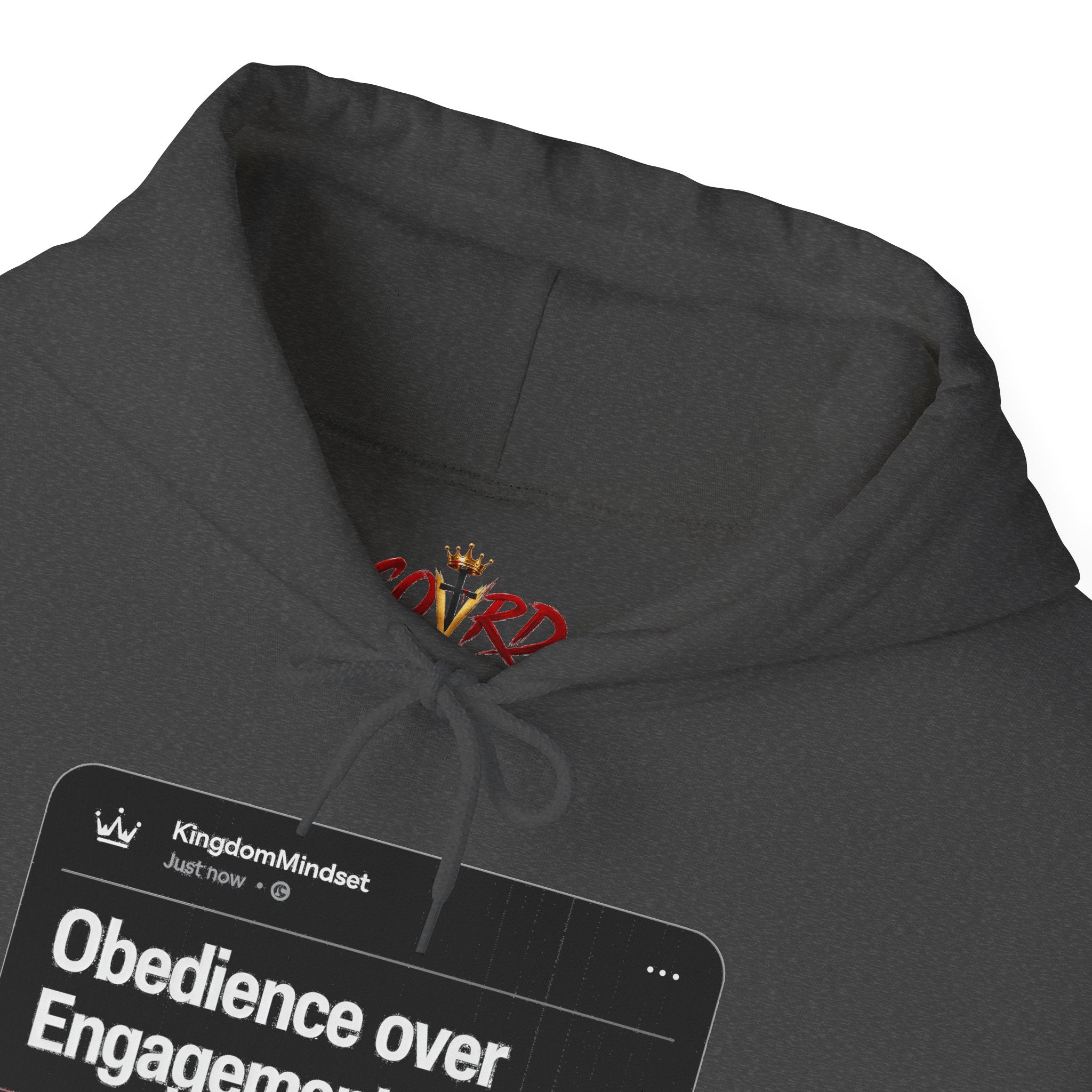 Obedience over Engagement- HOODIE (DARK MODE)