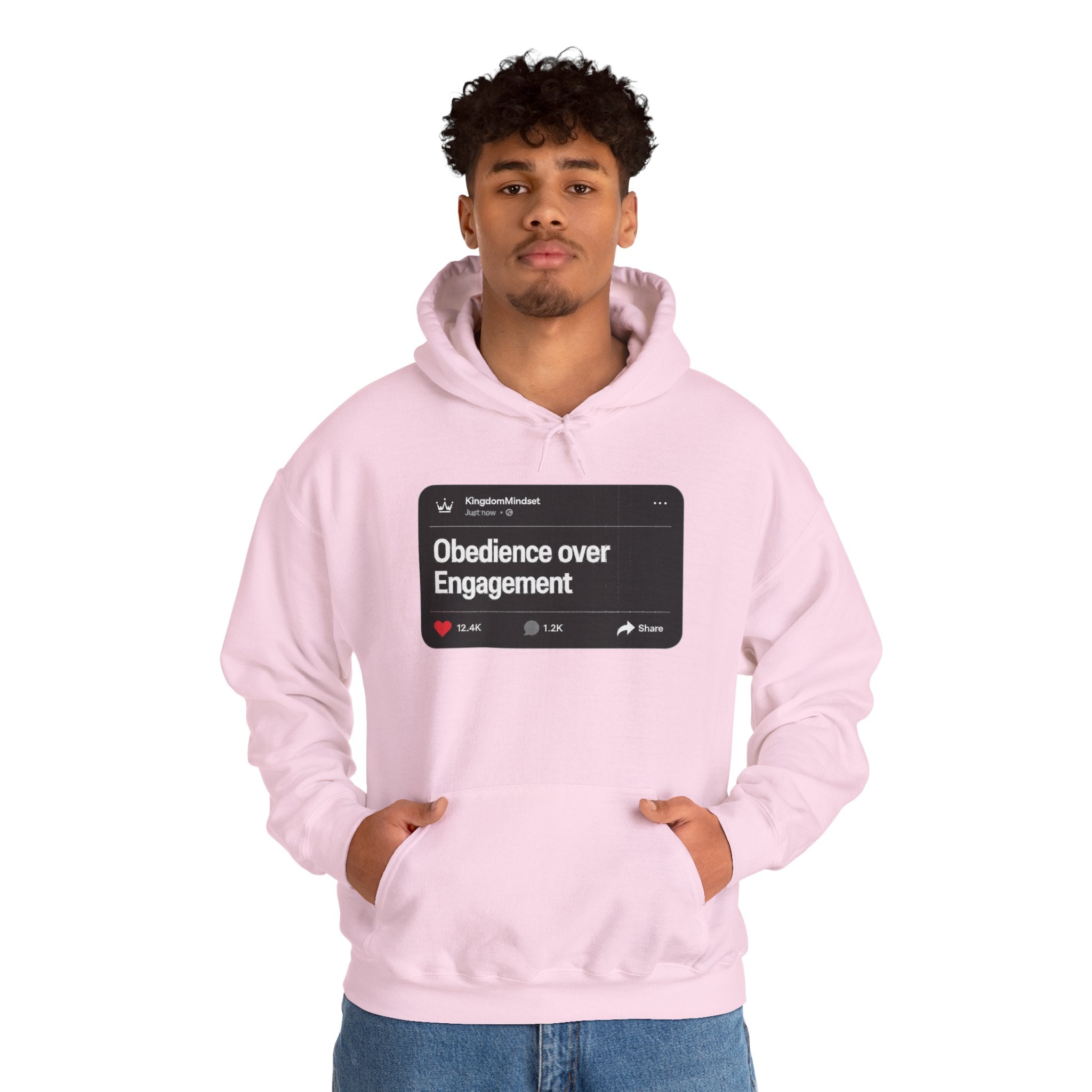 Obedience over Engagement- HOODIE (DARK MODE)