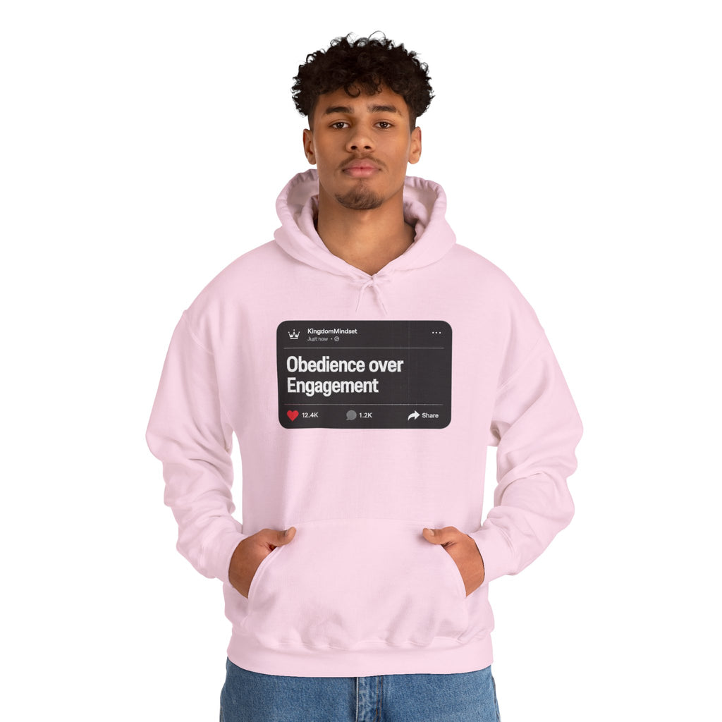 Obedience over Engagement- HOODIE (DARK MODE)