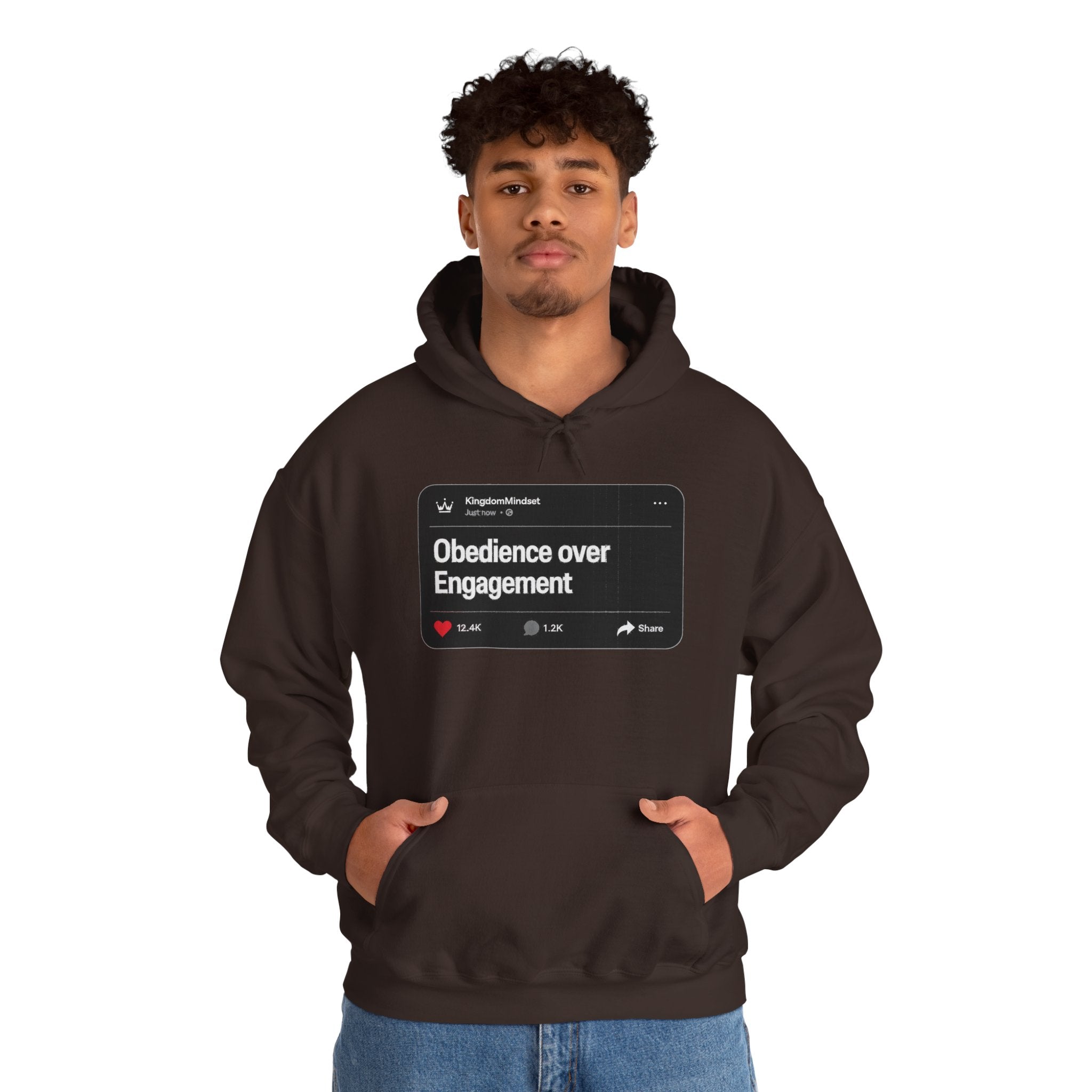 Obedience over Engagement- HOODIE (DARK MODE)