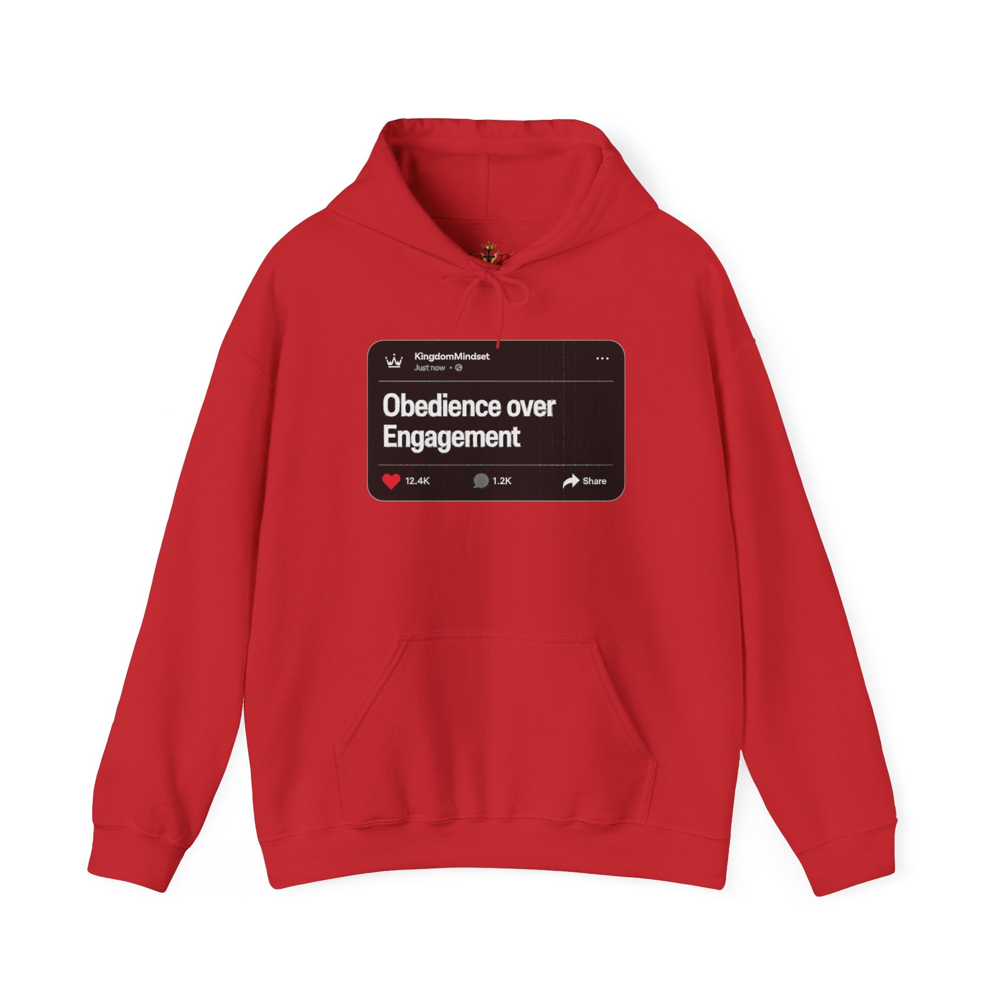 Obedience over Engagement- HOODIE (DARK MODE)