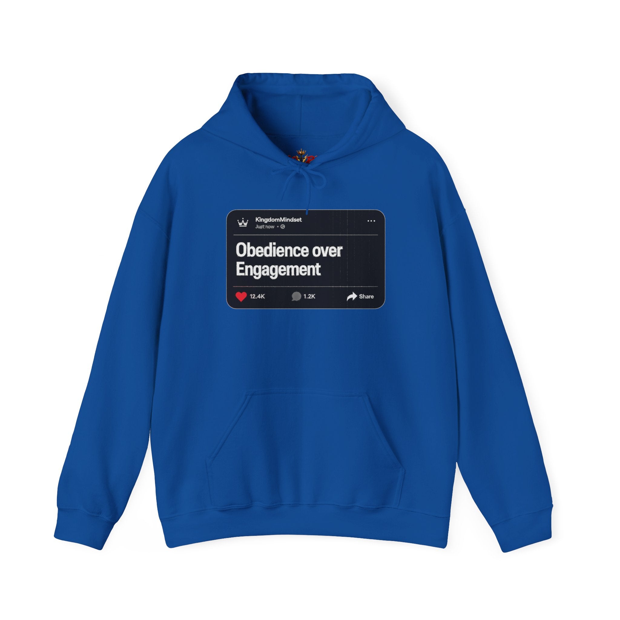 Obedience over Engagement- HOODIE (DARK MODE)