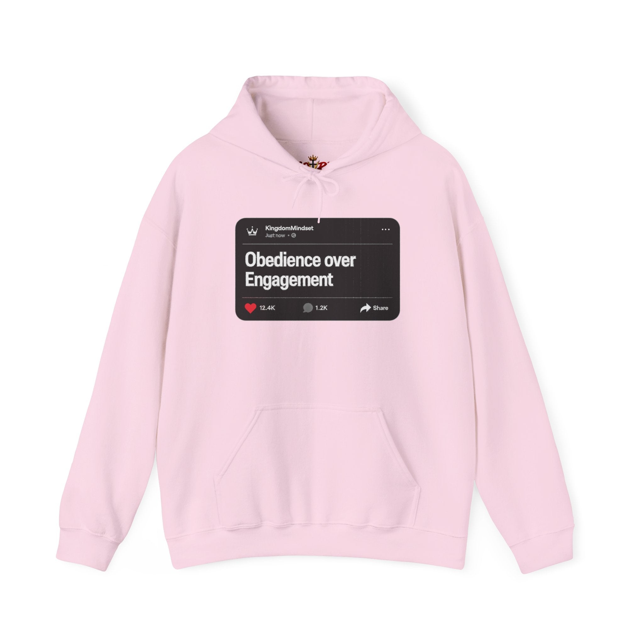 Obedience over Engagement- HOODIE (DARK MODE)
