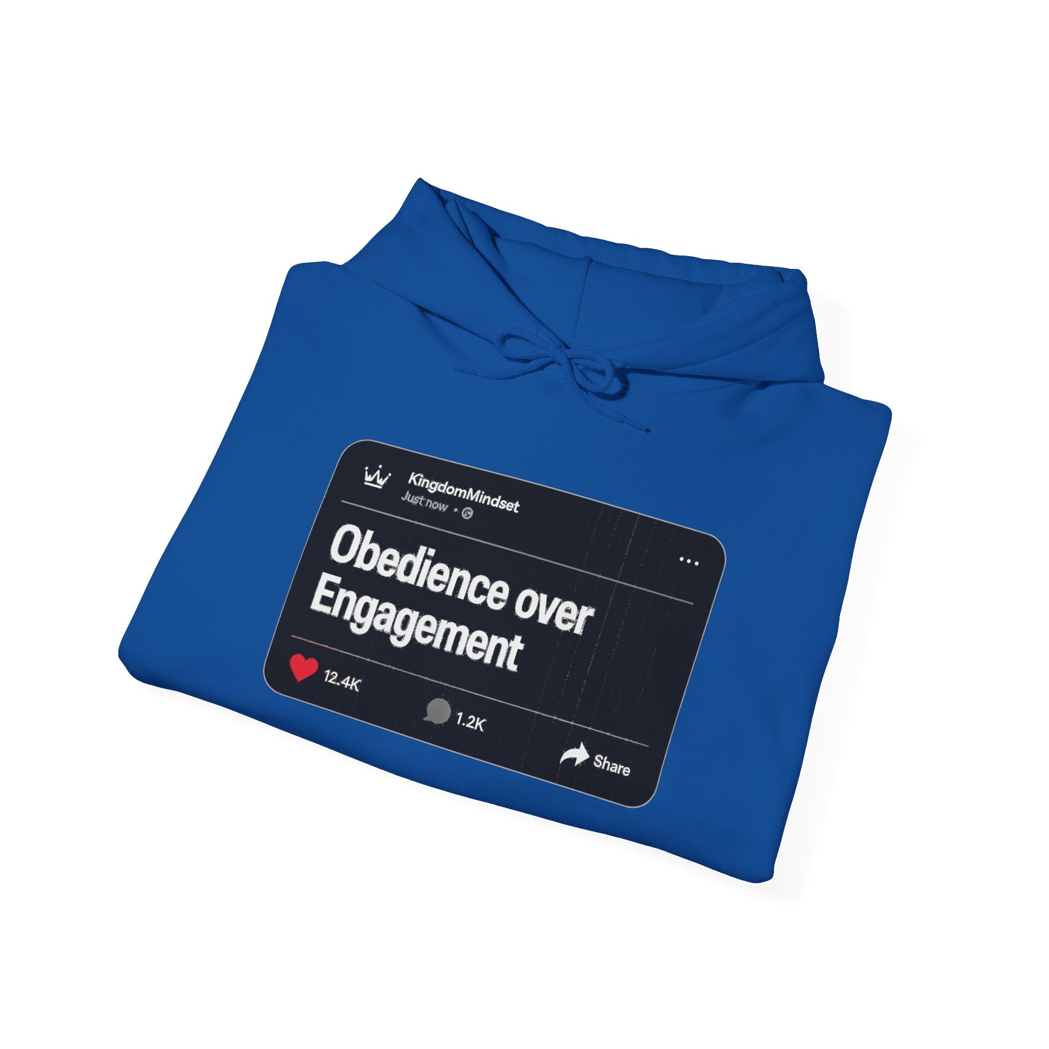 Obedience over Engagement- HOODIE (DARK MODE)